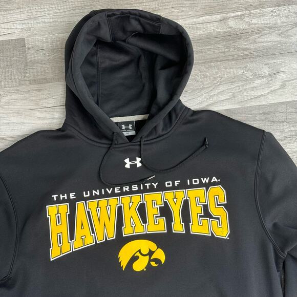 Under Armour The University of Iowa Hawkeyes Hoodie Black Mens Small - Picture 2 of 8